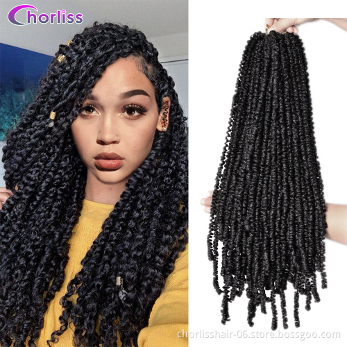 Wholesale Pre-twisted Passion Twist Dreadlocks Natural Synthetic Hair Extensions Afro Water Wave Crochet Braiding Hair For Women
